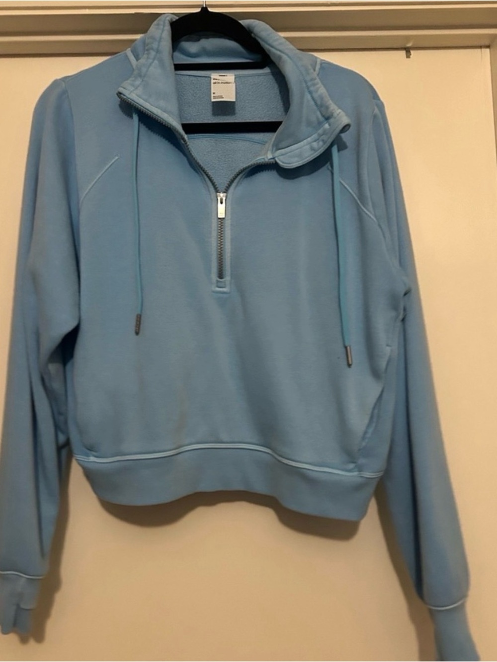 NWOT all in motion Light Blue Half-Zip Fleece Pullover